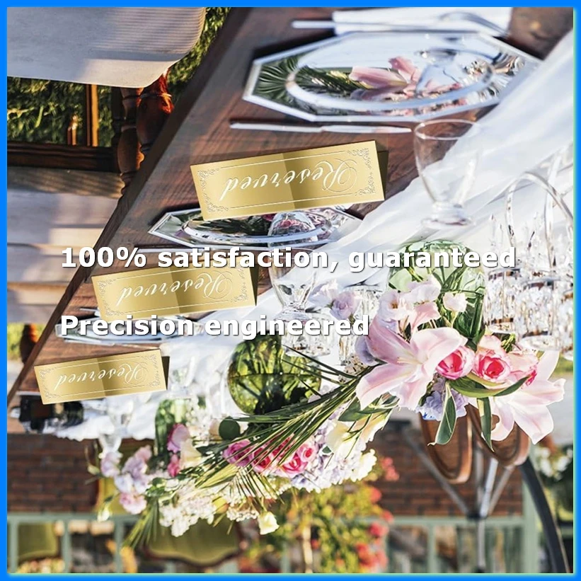 12PCS Reserved Table Signs, Gold Reserved Signs for Wedding, Acrylic Doubleside Reserved Seating Signs Guest Reservation-DT30