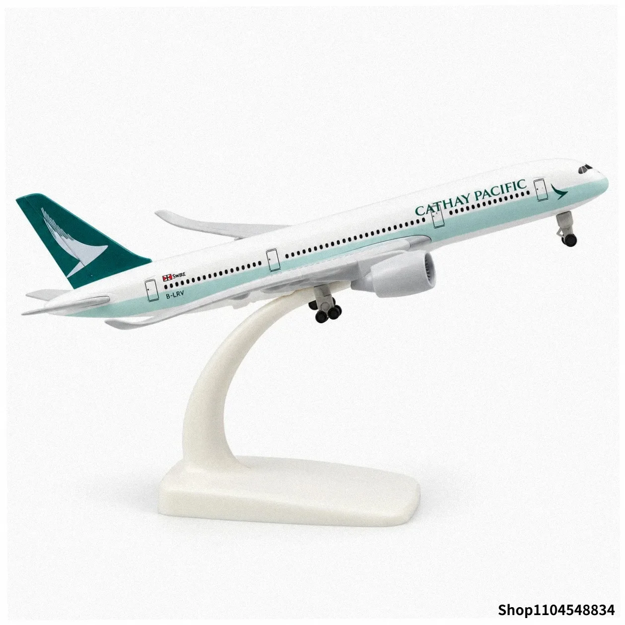 Airbus A350 Cathay Pacific Diecast Metal Plane Model 20cm with Stand Landing Gear Collectible Gift for Collection Desktop Deco
