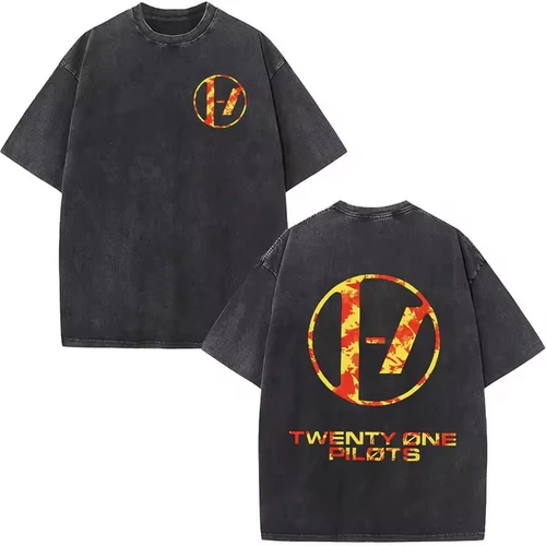 Twenty One Pilots Vintage lavado nueva llegada Ropa para Hombre camiseta Homme Camisetas gráficas hombres camiseta para Hombre Ropa Hombre 50843