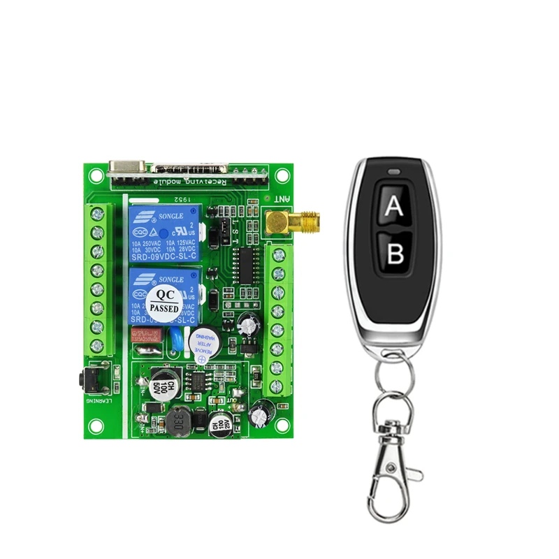 RF dc12v 24v 48v electric door/curtain/shutters motor wireless radio remote control switch  433.92mhz
