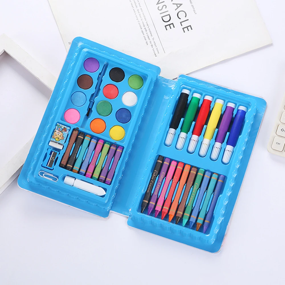42PCS Children Brush Set Portable Colored Pencils Tools Children's Day Gift