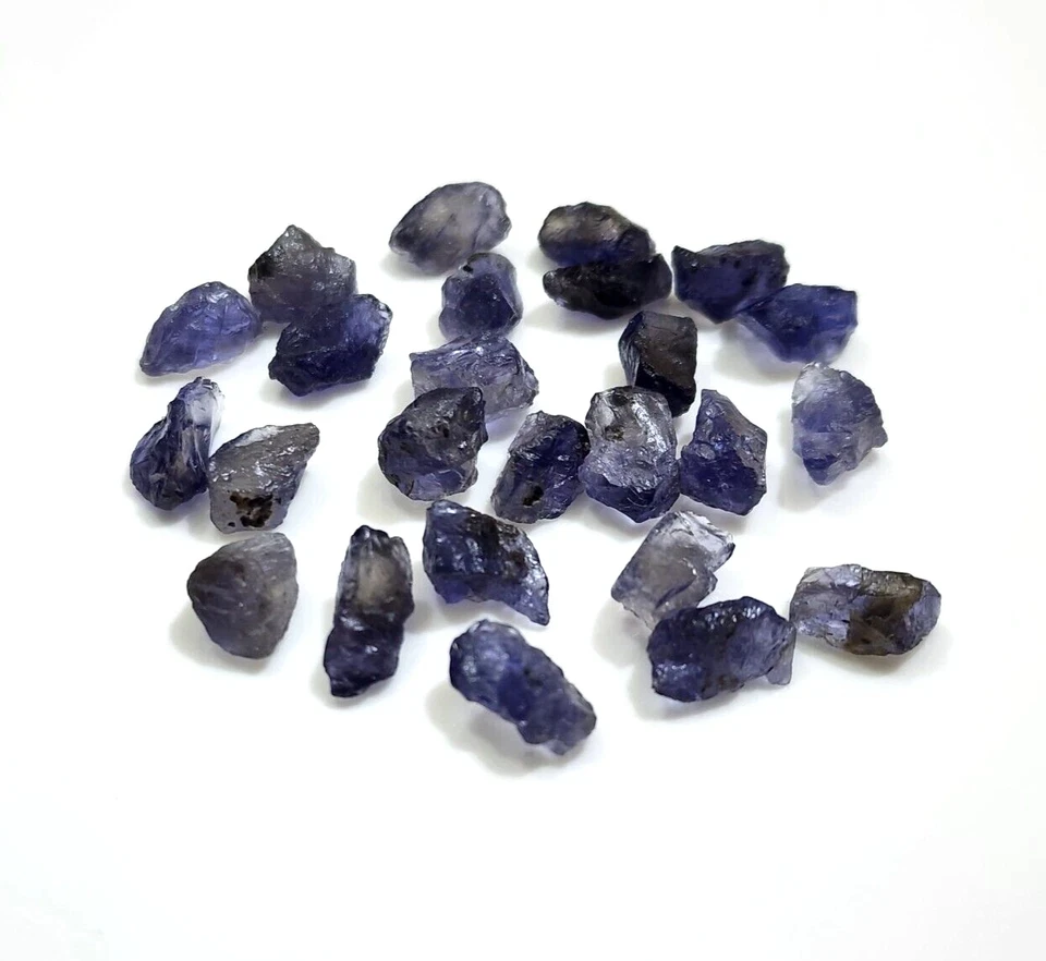 Beautiful Iolite Raw 9-10 MM Size 25 Pcs Iolite Rough Loose Gemstone For Jewelry