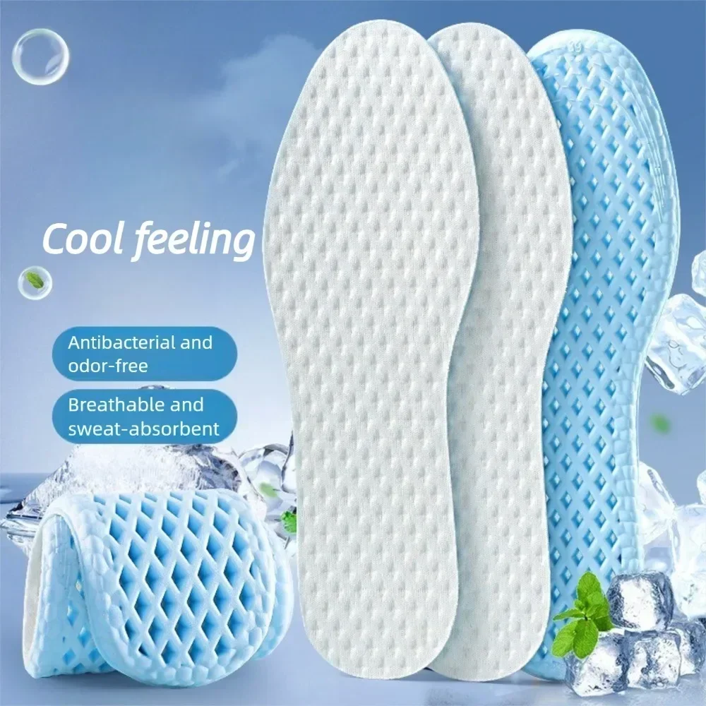 

Mesh Breathable Insoles for Shoes Men Summer Cool Insole Feet Running Sports Shock Absorption Shoe Sole Memory foam Shoes Pads