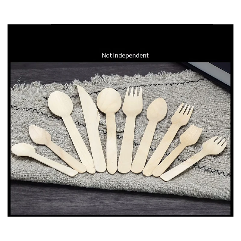 

16 Customized logo biodegradable and environmentally friendly tableware disposable ice cream, wooden spoon dessert cake spoon