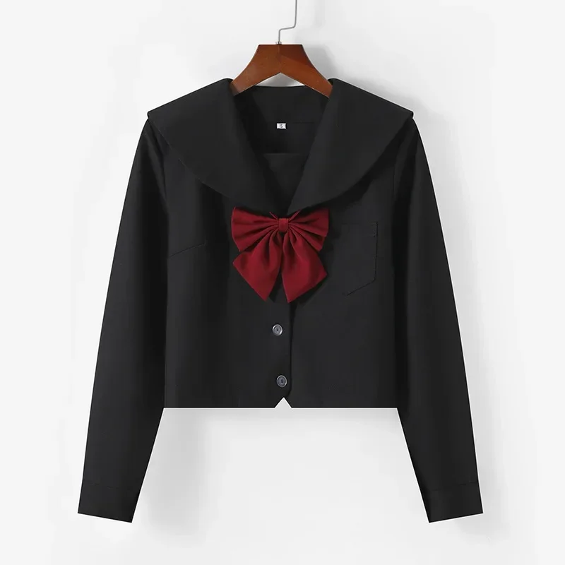 NERO ortodosso stile college studente coreano giapponese uniforme scolastica JK uniforme ragazza anime cosplay vestito da marinaio classe top gonne
