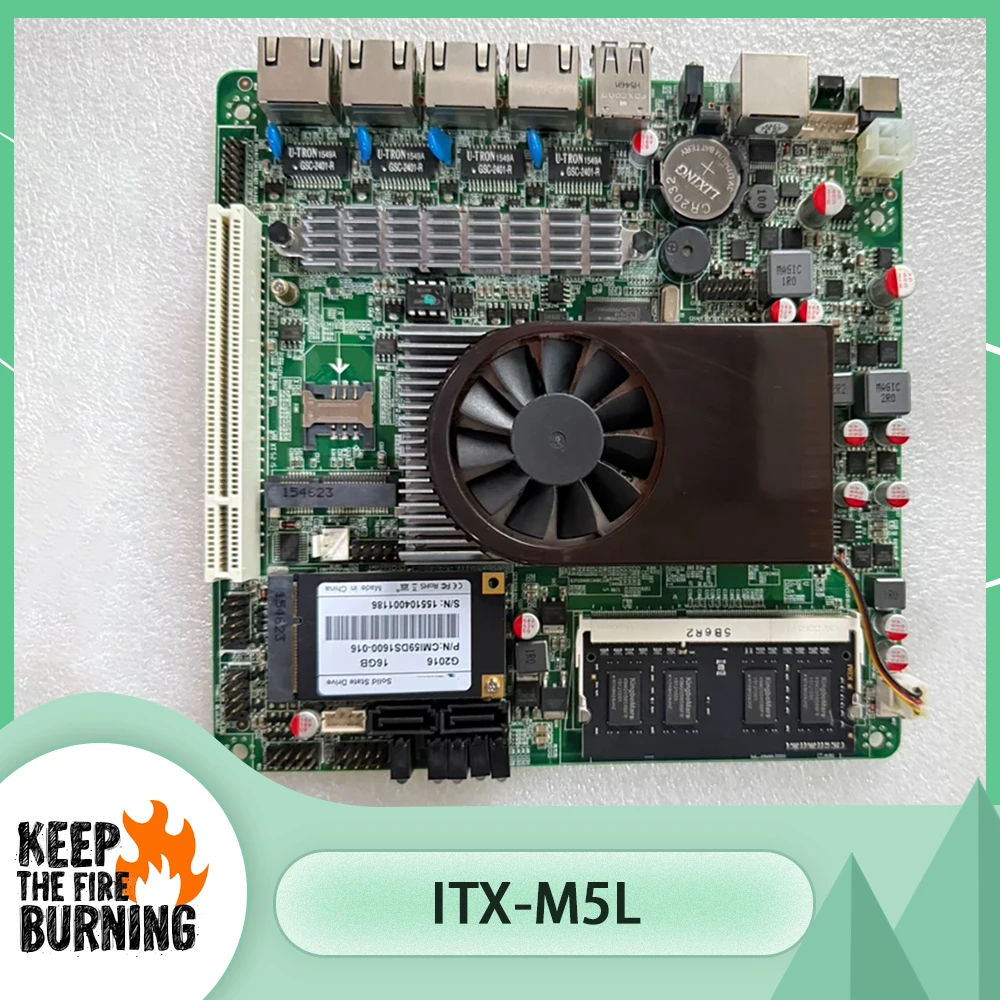 ITX-M5L Industrial control motherboard with 4 Gigabit Ethernet ports
