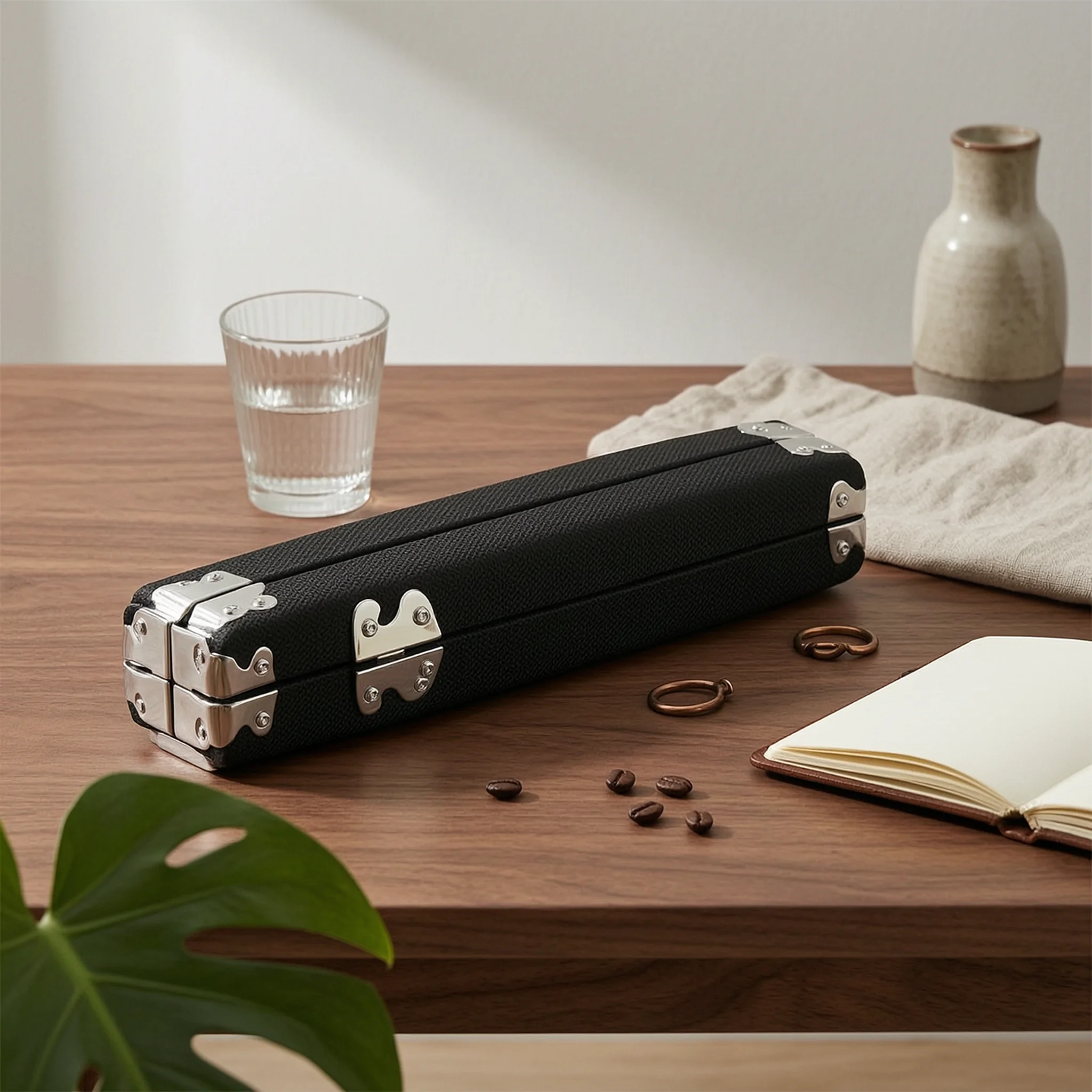 

Violin Bow Case Metal Latches Hard-Shell Bow Case Music Storage Non-Woven Textile Crossbody