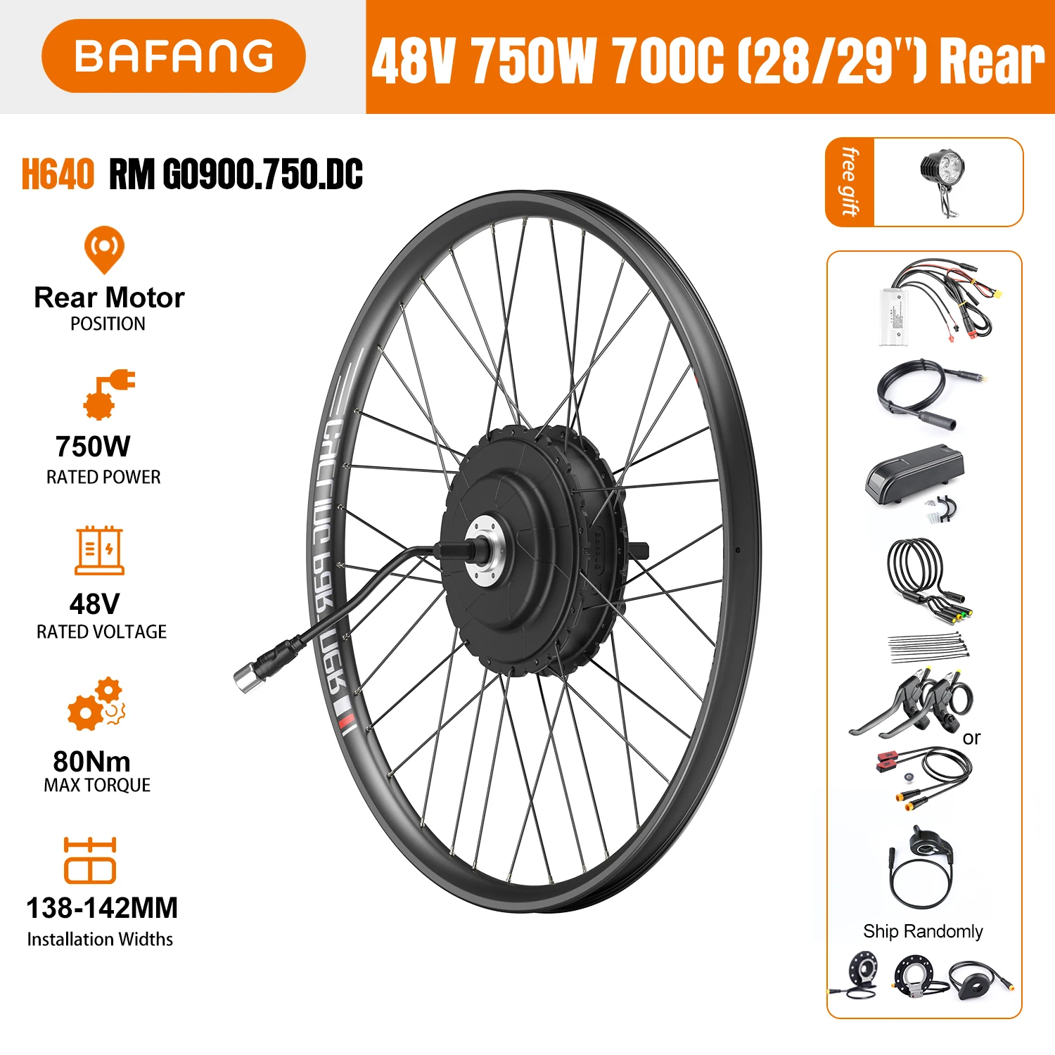 EU Voorraad] Bafang Naafmotor 36V 48V 1000W 750W 500W 350W 250W Ombouwsets 29" 27.5" 700C Achter- en Voorwielmotor eBike Kit