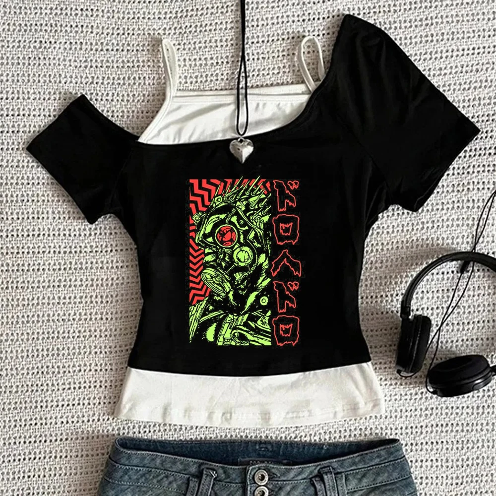 Dorohedoro crop top women korean fashion emo funny cutecore cute tshirt cutecore kawaii goth baddie jojifuku