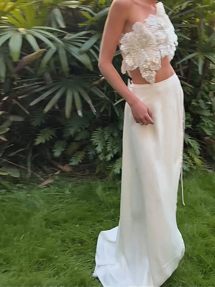 Dziwaczny Kocie Pyszczek Dopane Beach Vaion Kwiatowy Asymetryczny Rozcięcie na Ramieniu Długi Dr Damski Seksowny Wysoki Stan Wyszczuplający Tubowy Dr