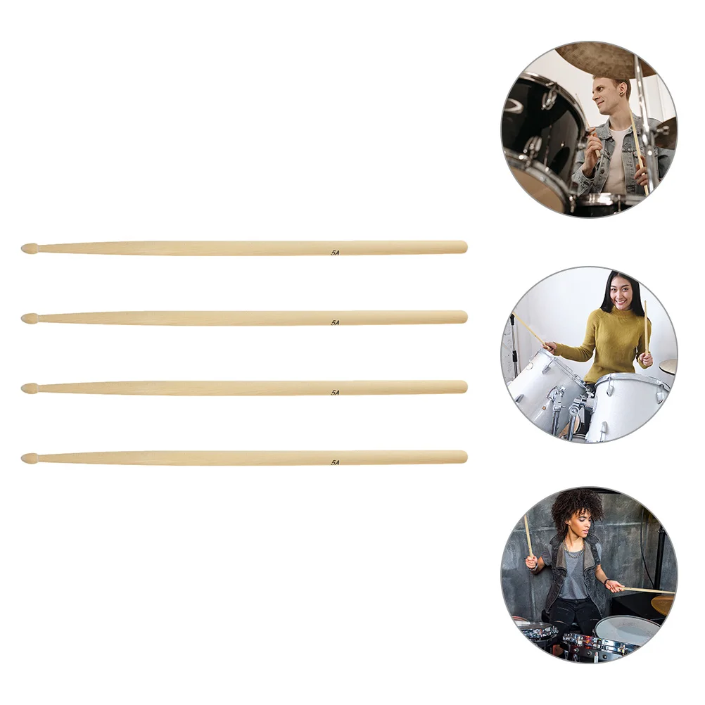 

4 Pcs Maple Sticks Drumsticks Mallets Wood Drumming Accessories Hammer Marimba Percussion Tongue