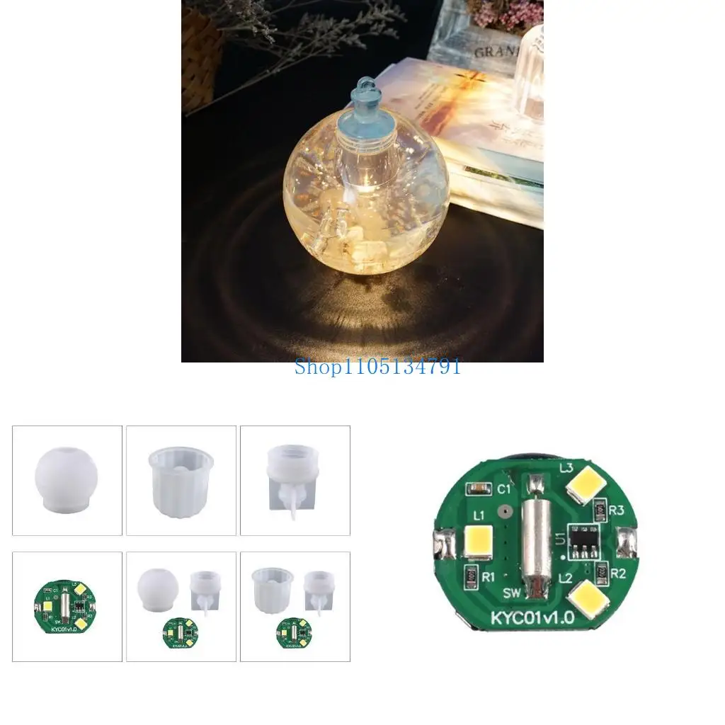 

98km DIY Crystal Epoxy Resin Stripe Oval Pendant Mold Bulb Decoration Silicone Mold with Wick Jewelry Tool Making Diy Crafts