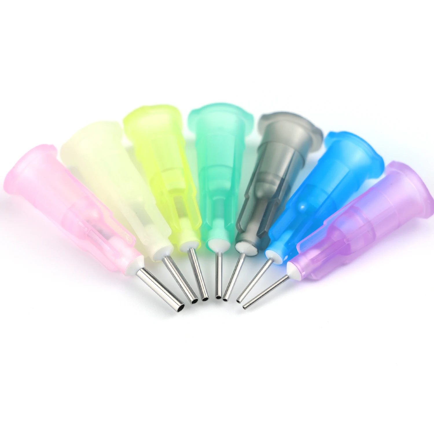 100pcs 16-27G 6.5mm Bayonet Dispensing Machine Bayonet Needle For All Glue Liquid Solder Paste Adhesive Dispenser Needle