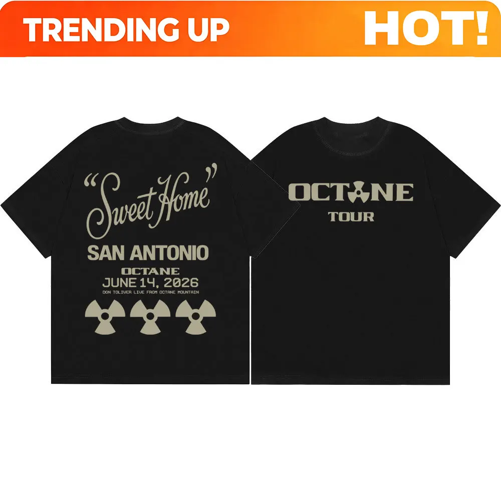 Customization Rapper Don Toliver Octane Tour 2026 T Shirt Men Women Hip Hop Vintage Short Sleeve T-shirts Summer Casual Fashion