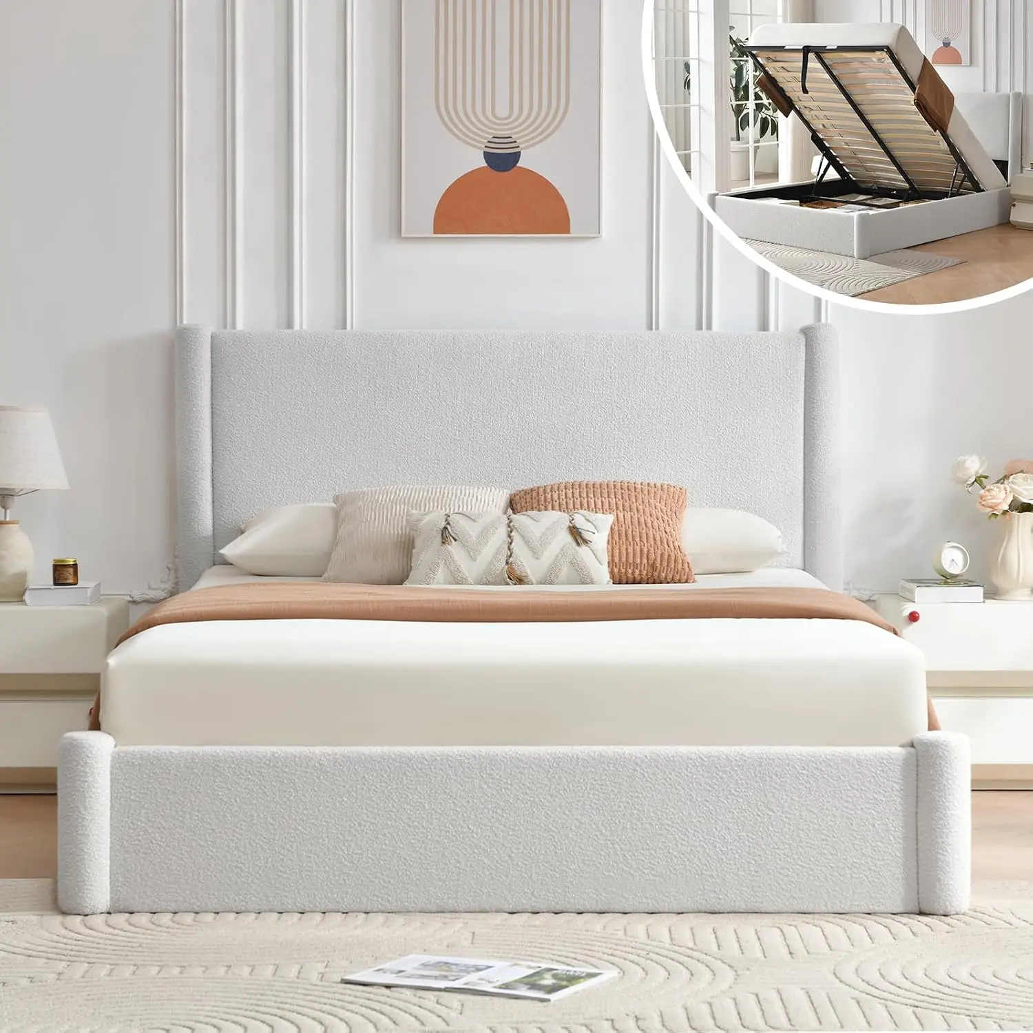 Platform Bed with Hydraulic Storage, 44.88