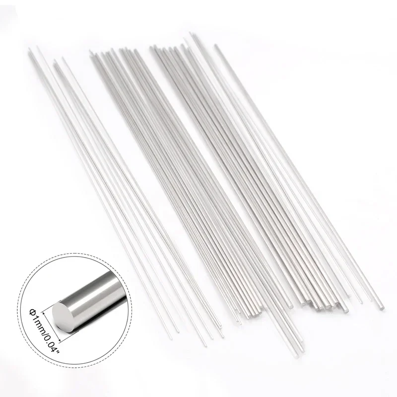 5Pcs Stainless Steel Round Rod Lathe Bar Stock Tool Diameter 0.8~4.5mm Length 330 Mm/500mm Corrosion Resistant
