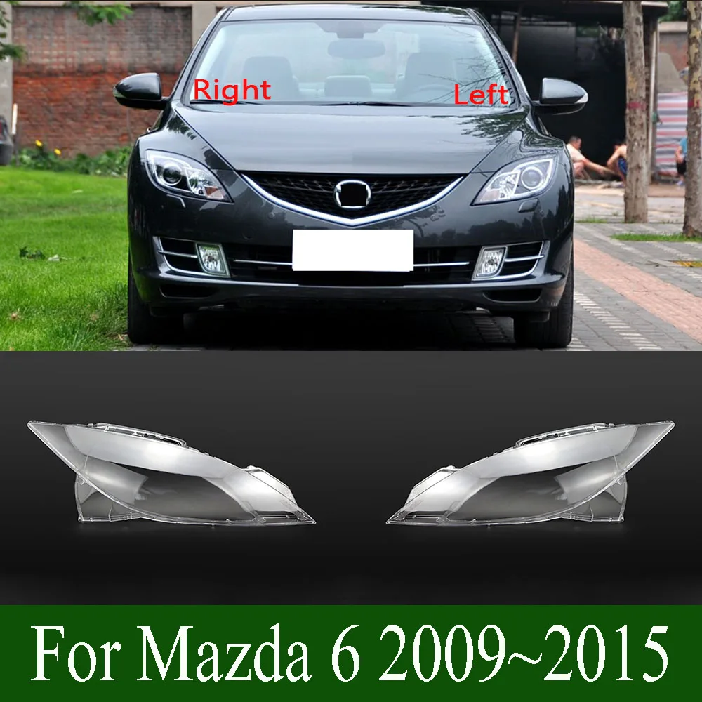 For Mazda 6 2009~2015 Headlight Cover Headlamp Shell Imported Transparent Shade Mask Lampshade Lens Plexiglass