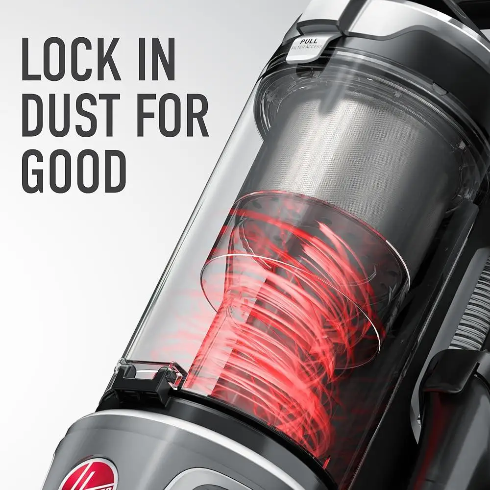 WindTunnel 모든 지형 진공 청소기 백리스 HEPA 여과 듀얼 브러시 롤 회전 조향 헤드라이트 간편한 빈 먼지 컵