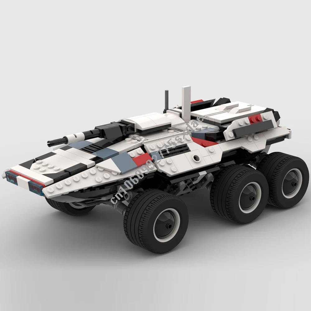 MOC Building Blocks M35 Mako Mass Effect Land Chariot War Tank Model Bricks Vehicle Car DIY Assemble Children Birthday Gift Toys