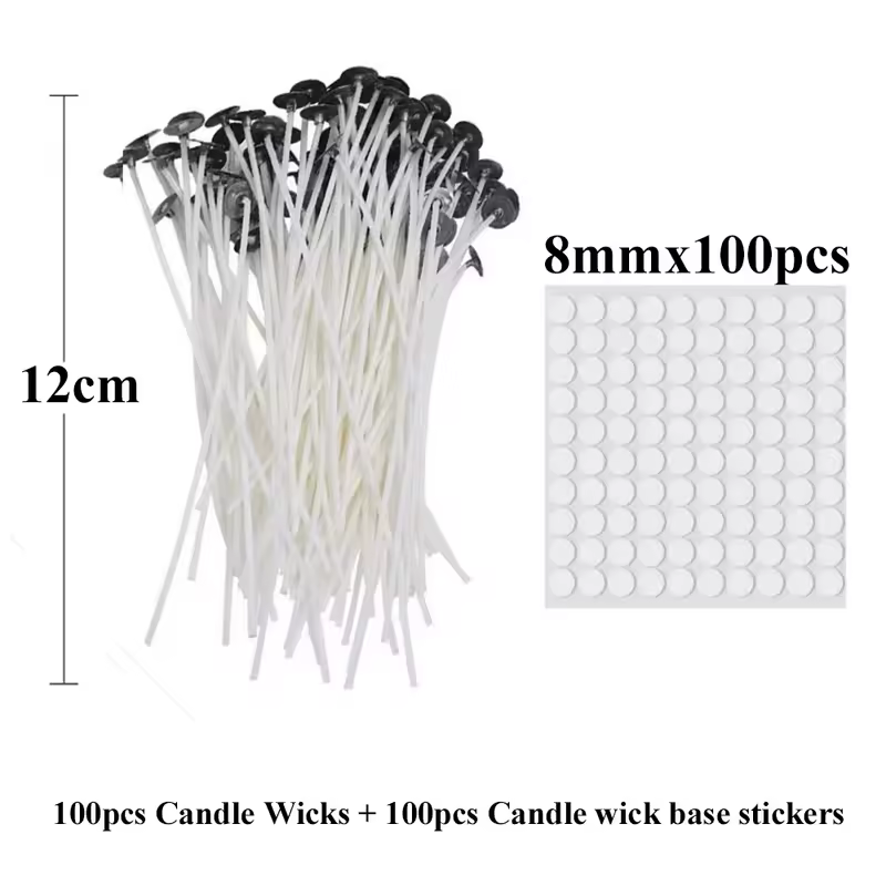 Smokeless Candle Wicks 2.6-20cm Pre-Waxed Cotton Core Wicks with Metal Sustainer Tabs DIY Handmade Candle Making Tools - Image 20