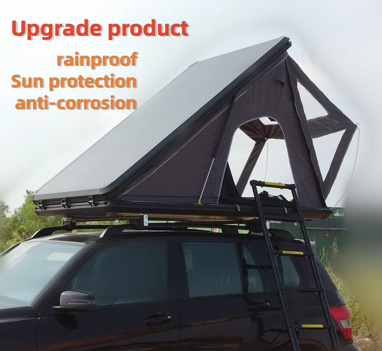 2000-3000mm Four-Season Waterproof Canvas Roof Tent for Cars Automatic Build Straight Bracing Type Outdoor Camping for 2 People