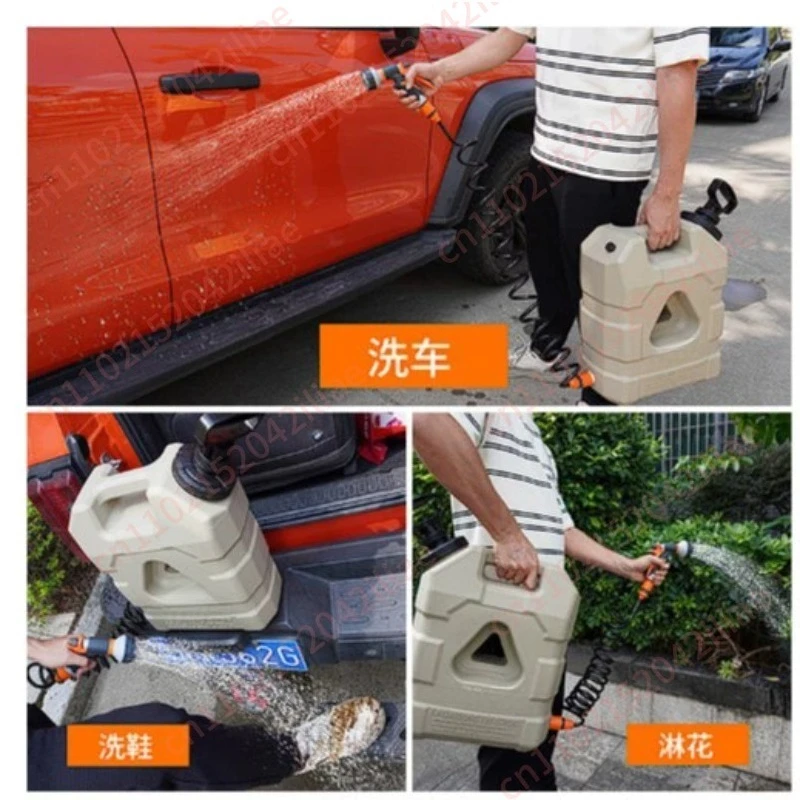 Off-road Outdoor Car Pressurized Bucket Portable Water Storage Tank Self-driving Camping Shower Water Tank