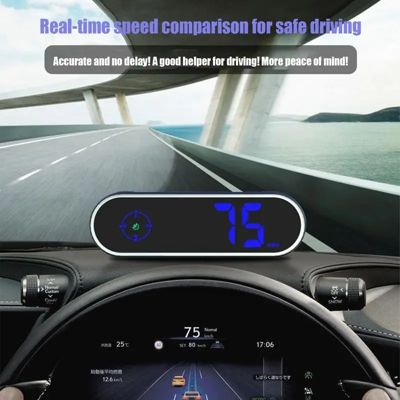 Heads Up Display For Cars Heads Up Display Display GPS Car Hud Smart Gauge Colorful Speed Meter Speeding Alert Travel Direction