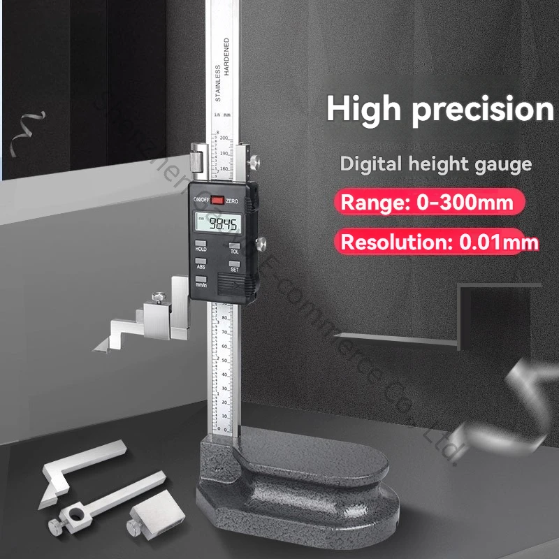 New 300mm Height Measurement Precision Height Ruler Digital Display Electronic Height Measuring Instrument Measuring Ruler