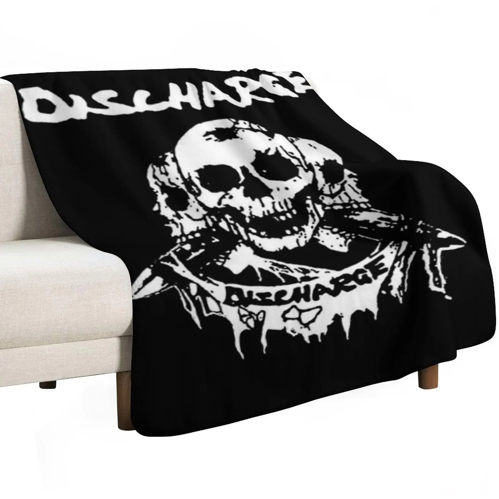 discharge band punk Classic Throw Blanket Portable Lightweight Blanket for Travel Camping