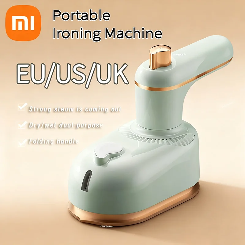 Xiaomi MIJIA طوي مُبخّر ملابس محمول باليد مانعة للتسرب المزدوج الجاف/الرطب البخار مزيل التجاعيد السريع السفر ملابس المنزل مكواة صغيرة
