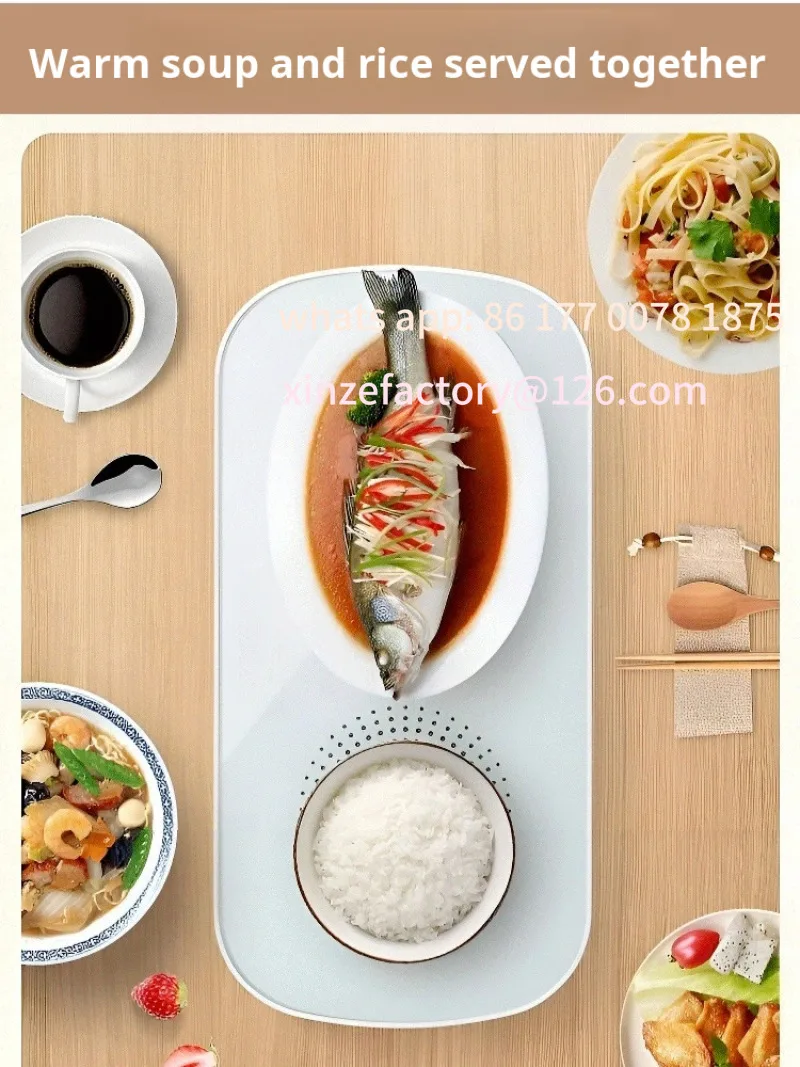 Customizable Electric Warming Tray Multifunctional home dining table with Adjustable Temperature Smart Warming Plate dining