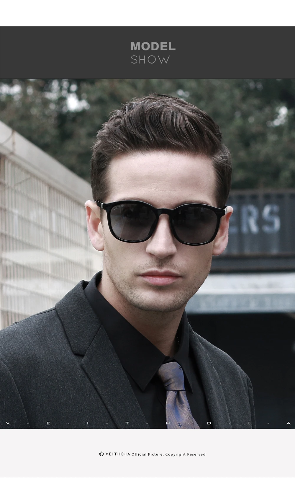 VEITHDIA Marke männer Sonnenbrille Retro TR90 Brillen Polarisierte Linse Vintage Brillen Männlich Fahren Sonnenbrille Für Frauen V7520 – Detail 8