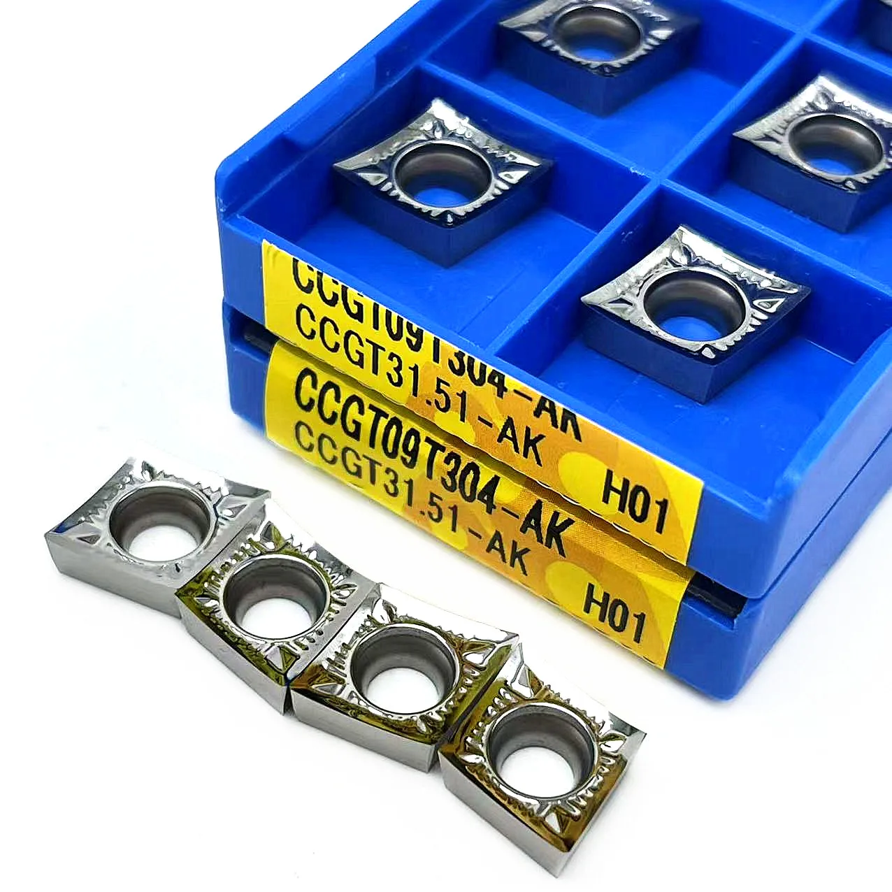 10 pz CCGT09T302 CCGT09T304 CCGT09T308 AK H01 utensile per tornitura interna inserto per tornitura in alluminio utensili per tornio in metallo CNC utensile da taglio