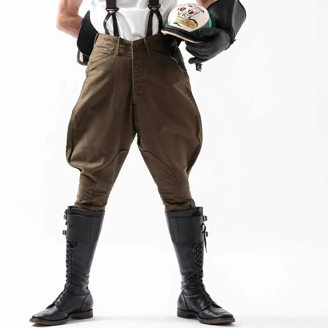 

Retro American Sle Motorcycle Pants Pure Cotton Fce Casual Loose Fit Youthful Energy Sle Slim Fit Big Crotch Jeans