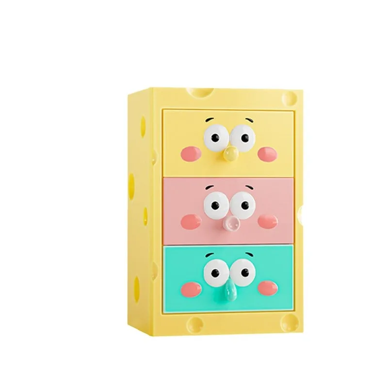 Dopamine, cheese desktop drawer-type one-piece storage box, desk sorting sundries, stationery