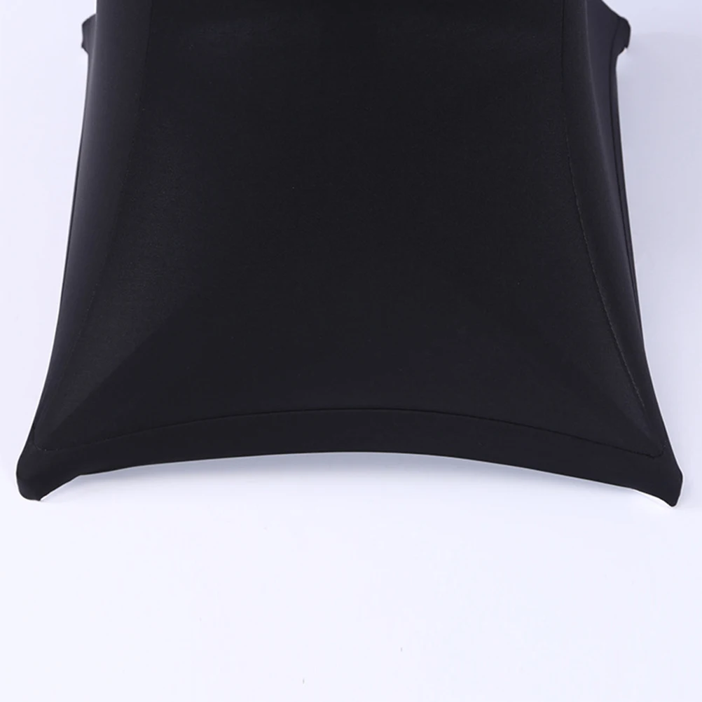 

Stretchy Cocktail Table Cover Elastic Band Leg Pockets Wrinkle Resistant Polyester Wedding Party Event Decorations Black