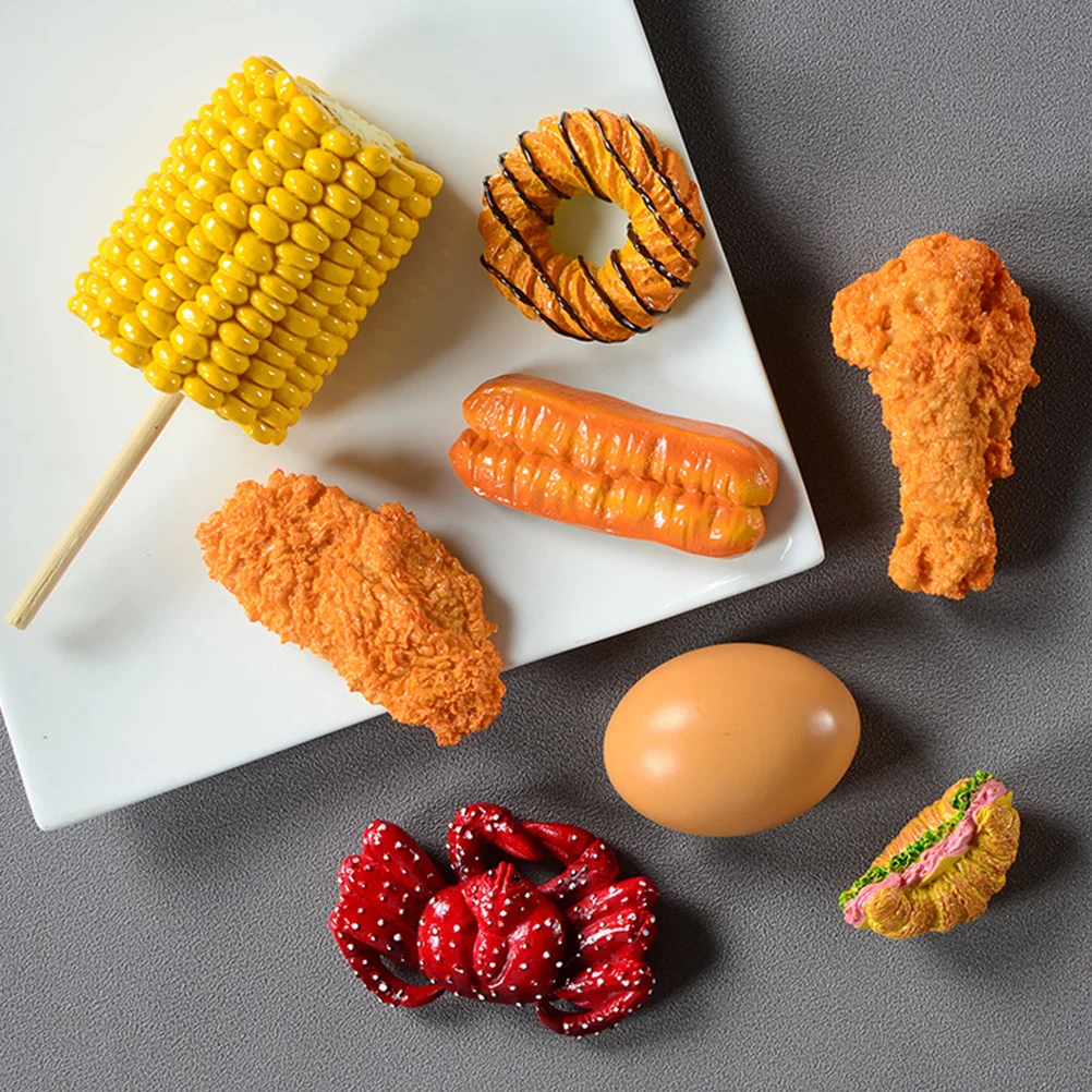 

2 PCS Fridge Magnet Creative Corn Corncob Magnets Food Resin Fun Adults for Air-condition Multi-purpose