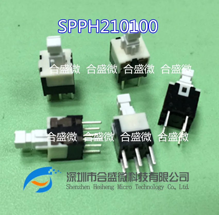 2PCS Original SPPH210100 6Pin double-row self-locking Switch 6*6 Square Key Switch