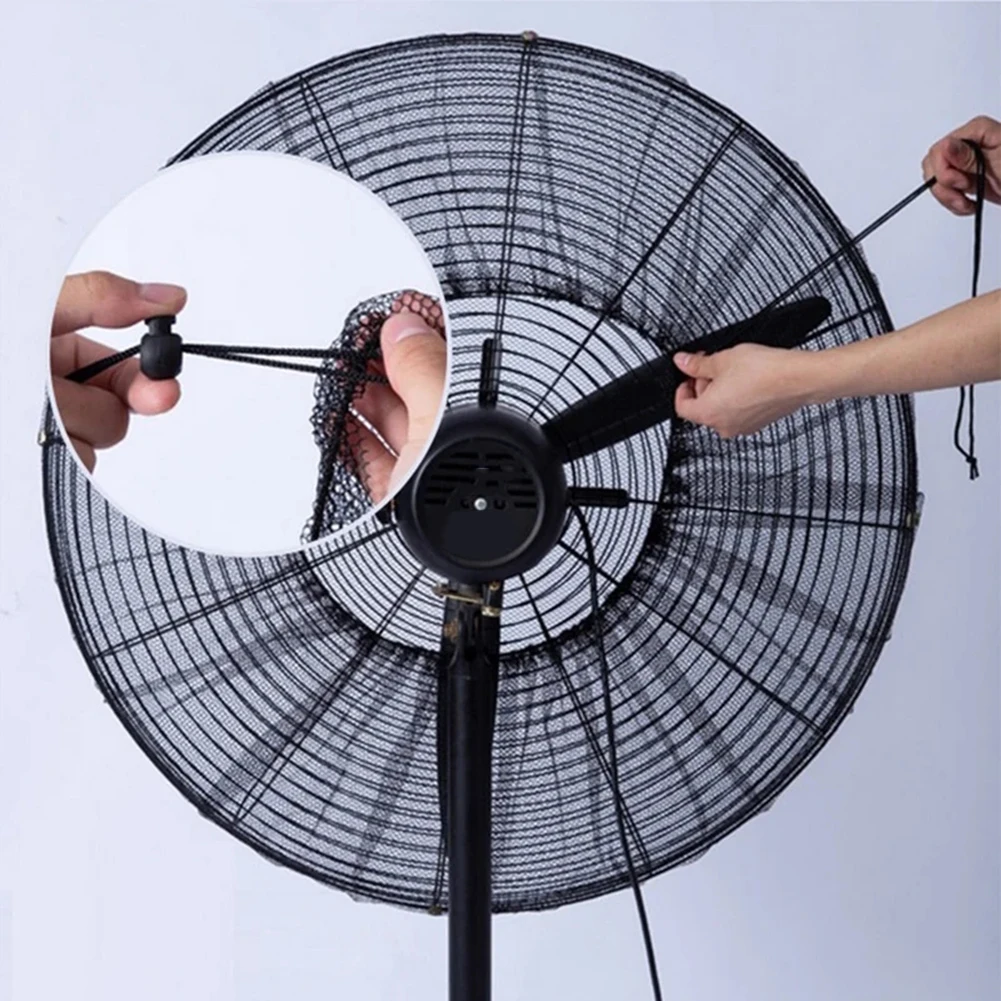 Industrial Electric Fan Mesh Cover with Drawstring Back for Secure Fit on Circular Fans Ranging from 40cm to 85cm Diameter
