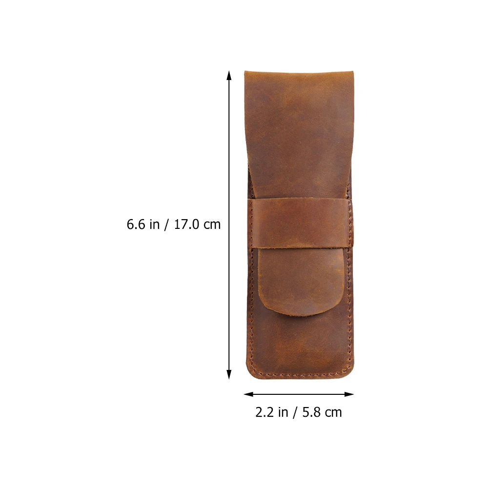 

Pen Case Vintage Style Pencil Bag Small Student Portable Cowhide Pen Holder Gift ganizer Storage Pouch For Birthday