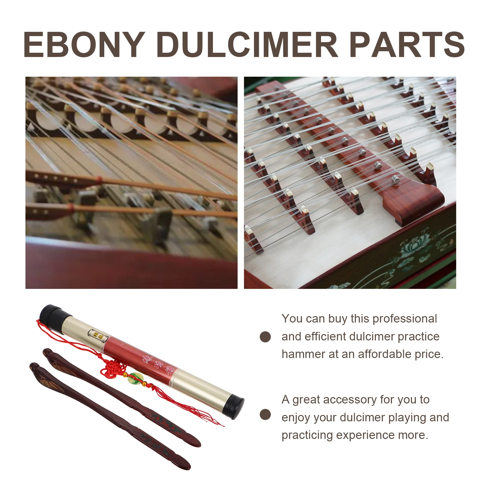 

2 Pcs Dulcimer Exercise Hammer Caveman Stick Vintage Canes for Men Stability Club Barney Toys Brown Best Walking Balance Work
