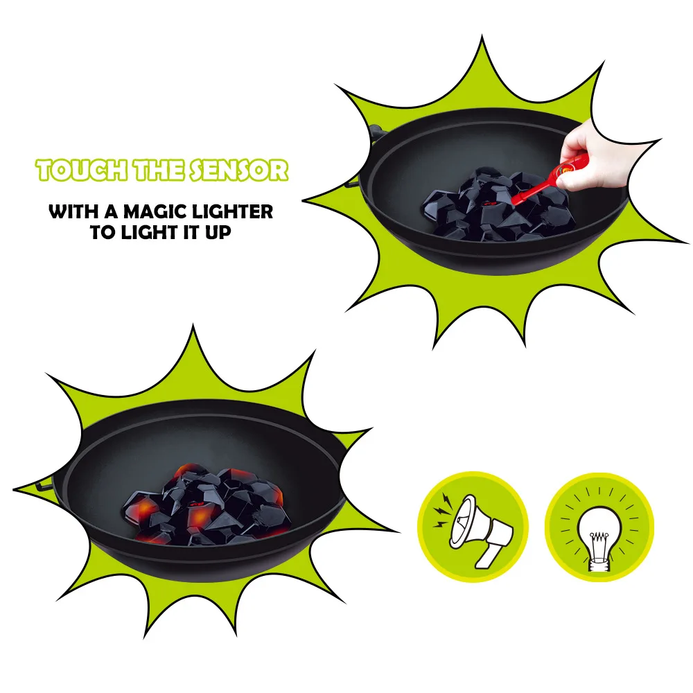 Kinder Küche Spielset Grill Spielen Miniatur Lebensmittel Simulation Holzkohle Feuer Grill Spielzeug Haus Spielen Outdoor Camping Spielzeug