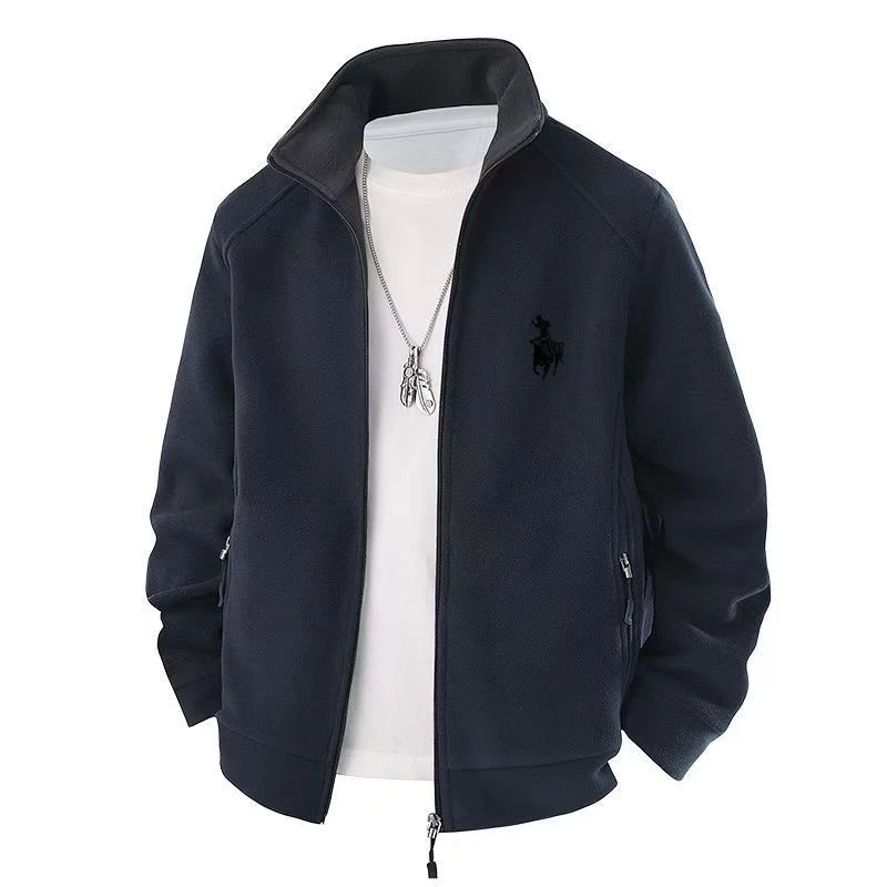 2026 Herbst/Winter Neue Hochwertige Polar-Lammfelljacke für Herren, Business- und Freizeitjacke, winddicht und warm. – Detail 9