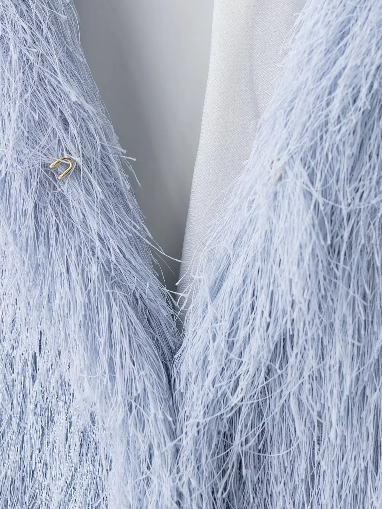 Mantel Jaket Leher Bulat Pendek Dekorasi Rumbai Mode Baru Musim Gugur Wanita Atasan Chic Mantel Wanita Saku Samping Lengan Panjang Retro