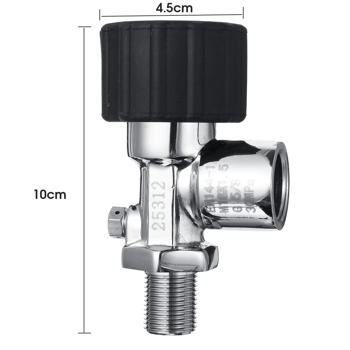 M18x1.5 PCP Scuba Diving Valve 30Mpa Air Filling Station Refill Adapter for Carbon Fiber Oxygen Cylinder