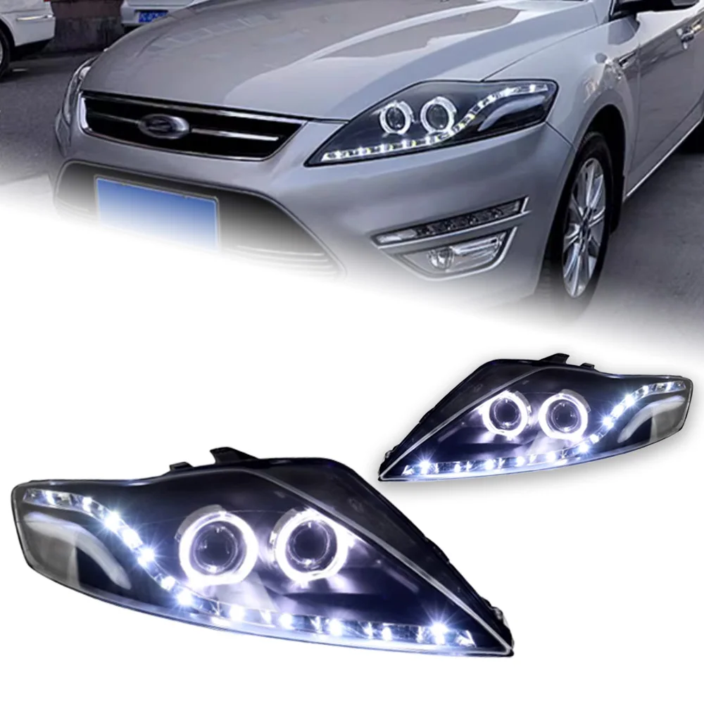 AKD Car Styling Head Lamp for Ford Mondeo Headlights 2007-2012 LED Headlight Dynamic Signal DRL Hid Bi Xenon Auto Accessories