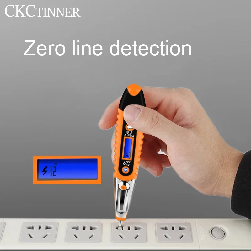 MultiDigital  Test Pencil AC DC 12-250V Tester Electrical Screwdriver LCD Display Voltage Detector Test Pen Electrician Tools