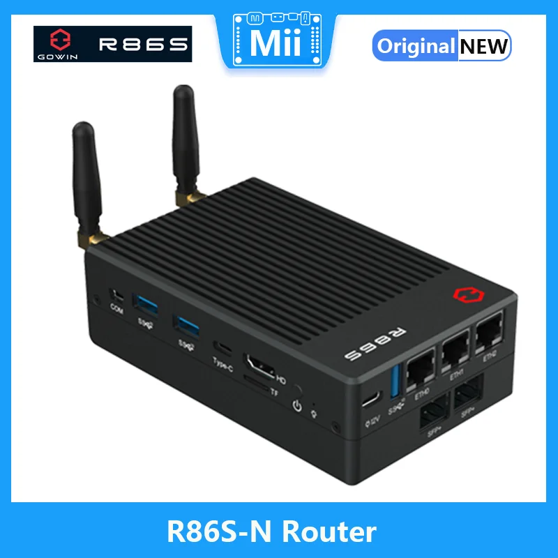 

New R86S-N Mini Router 12th Generation Intel N100 N305 10G 10 Gigabit WiFi 6 Gigabit 2.5G