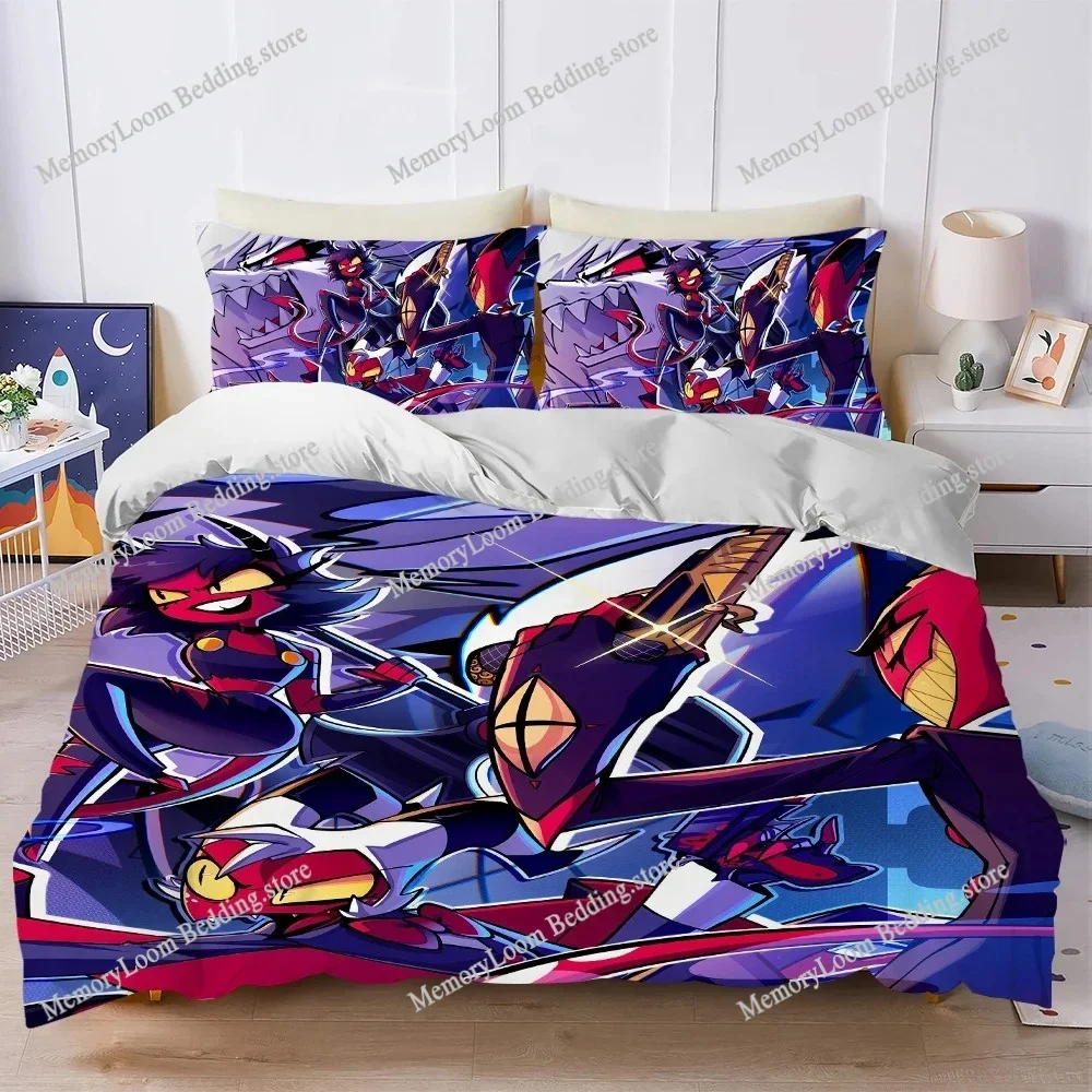 Cartoon H-Helluva-Boss Duvet Cover Set Home Style Bedding Soft Laundry Cotton Bed Four Seasons Student Dormitory Home Textile741