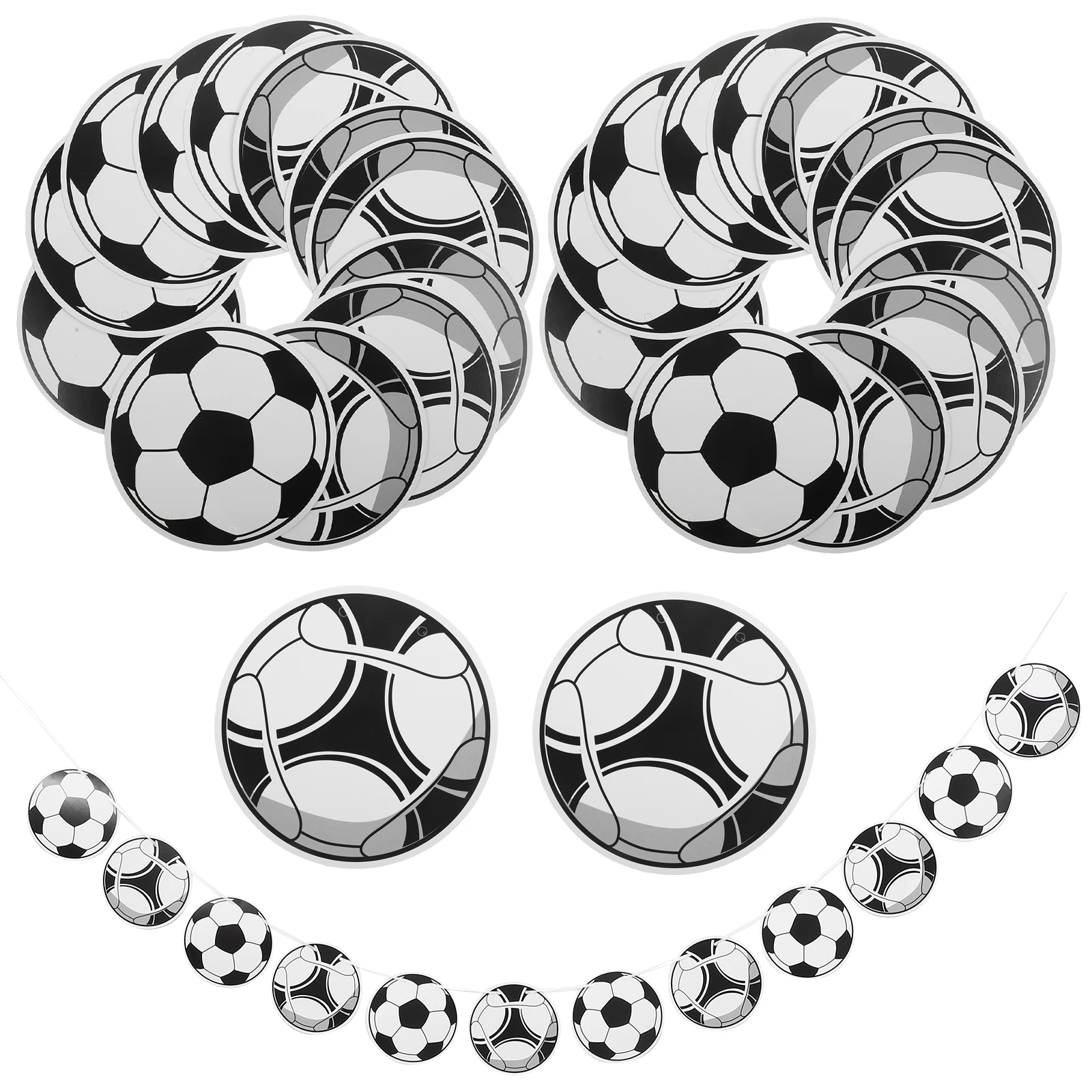 

5 set 5 Sets Party Decorations Soccer Banners Sports Party Supplies Birthday Backdrop For Classroom Celebration With Soccer Ball